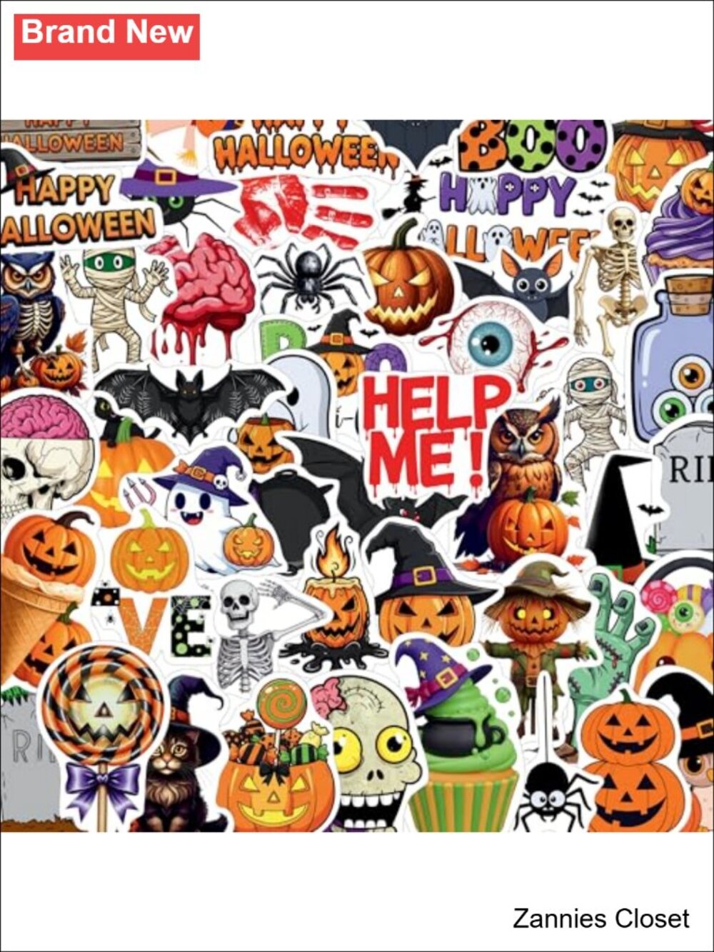 👻 Halloween Stickers 50PCS Trick or Treat Party Favors Decorations